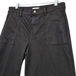 Evereve 29 Beth Wide Leg High Rise Trouser Pants Patch Pocket Lyocell Blend